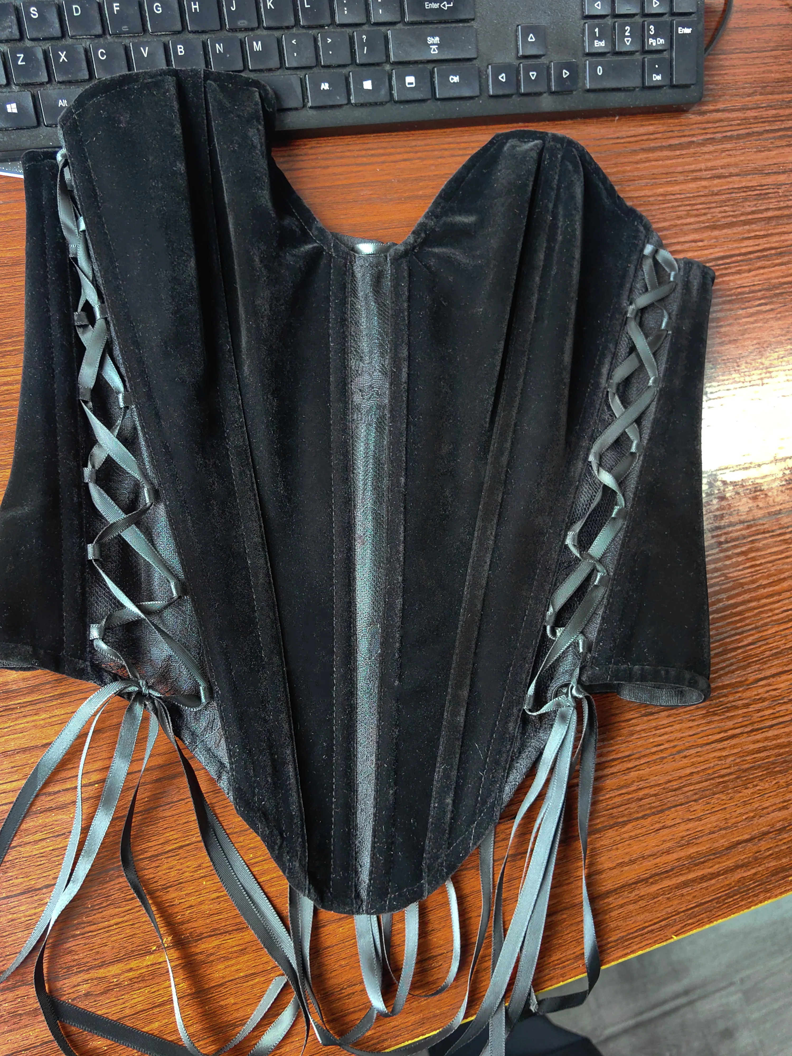 Corsé ajustado para mujer, corpiño sobre el busto, malla de terciopelo con cordones, corpiños elegantes, ropa moldeadora sin tirantes, Tops de tubo deshuesados con cintura delgada