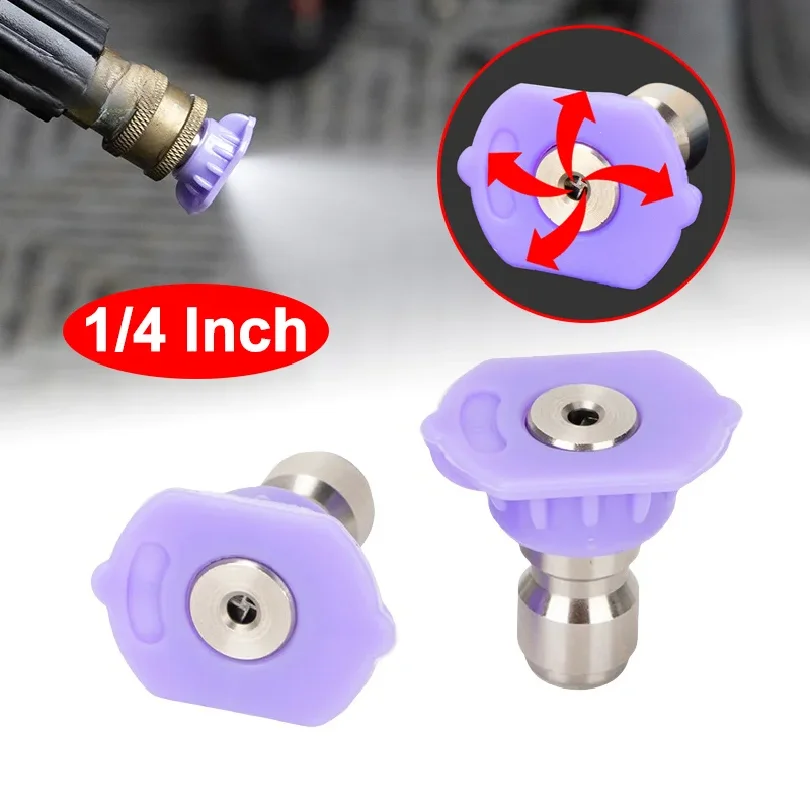 Single Unit 1/4 Inch Speed Connect; 4-Way Water Spray Nozzle; Low Pressure Washer Mist Tips.