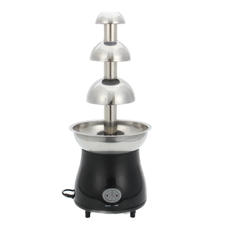 110V/220V merchant Stainless steel Triple chocolate fountain  machine  mini melting pot Electric party  fuente de chocolates