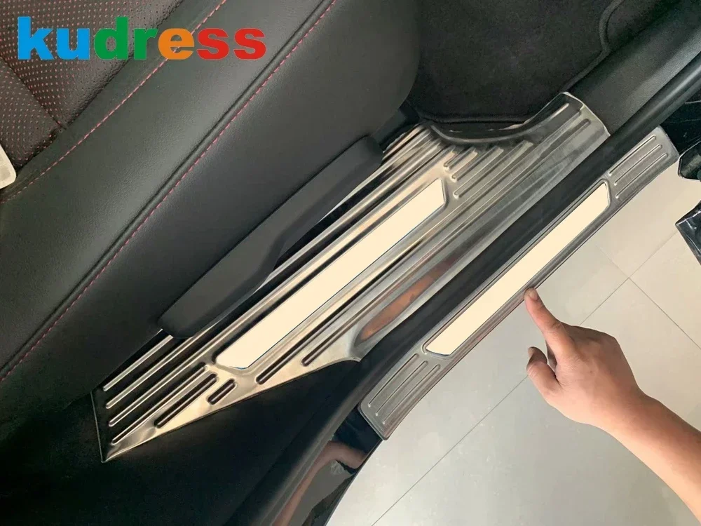 Door Sill Scuff Plate Cover Trim For Chevrolet Blazer 2019 2020 2021 2022 Steel Car Inside Welcome Pedal Guard Pad Accessories