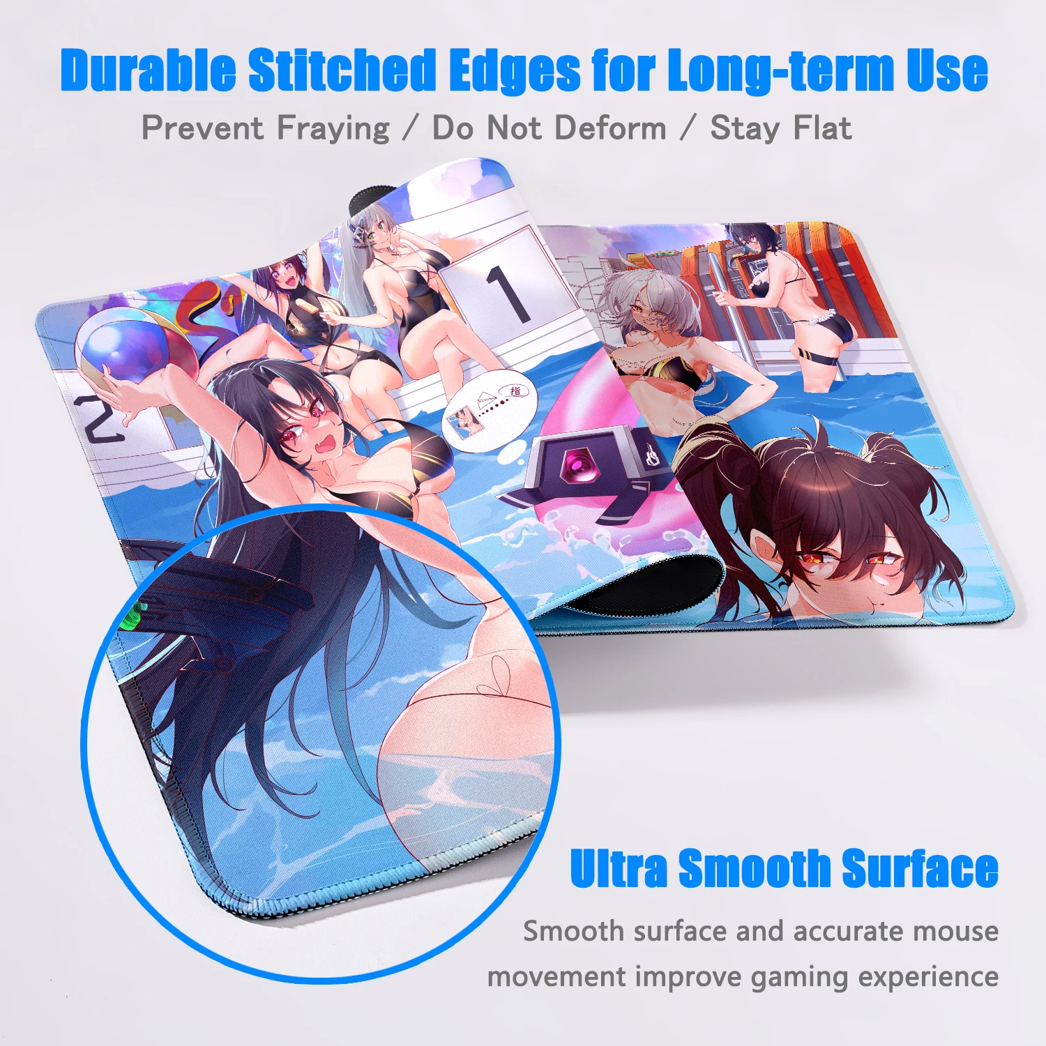 Best Sellers Girls’ Frontline Anime Large gaming electronic sportse accessories HD Printing Computer Lock edges Rubber Mouse Pad