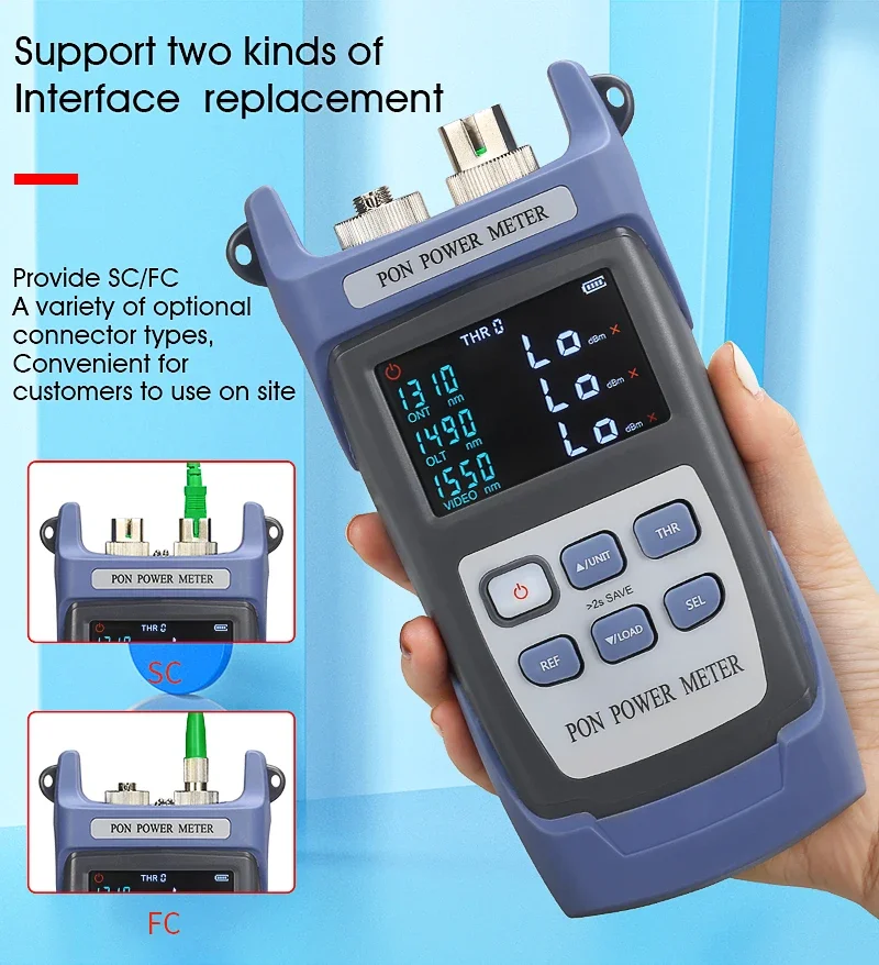 Imagem -04 - Medidor Portátil do Poder Ótico da Fibra Ftth Ap320a u Fttx Ont Olt 1310 1490 1550nm