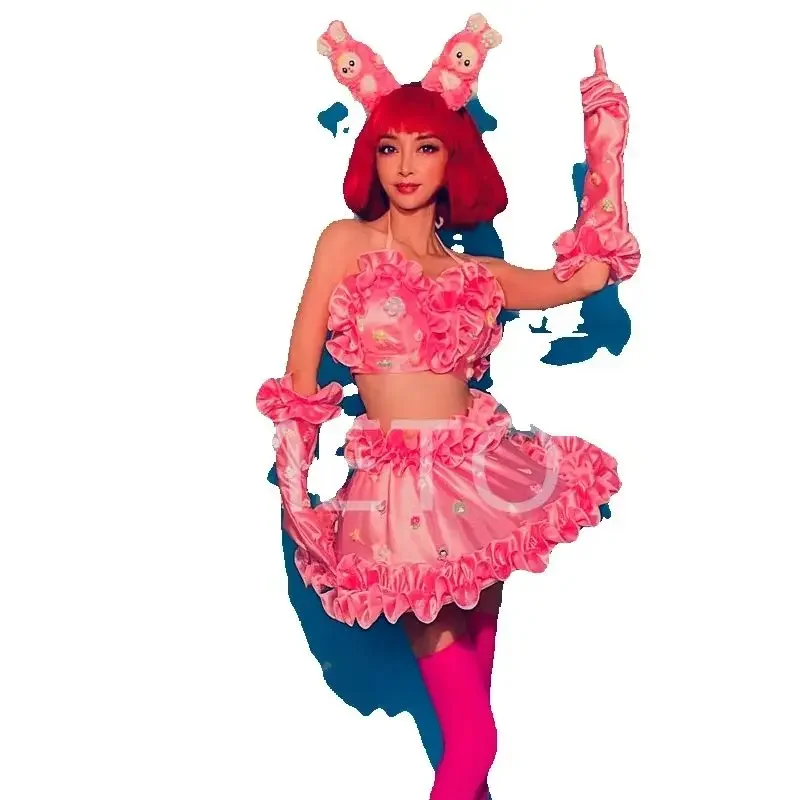 Klub nocny DJ występ na scenie nosić grupa kobiet odzież jazzowa seksowny strój do tańca na rurze Cosplay Gogo kostium taneczny Bar