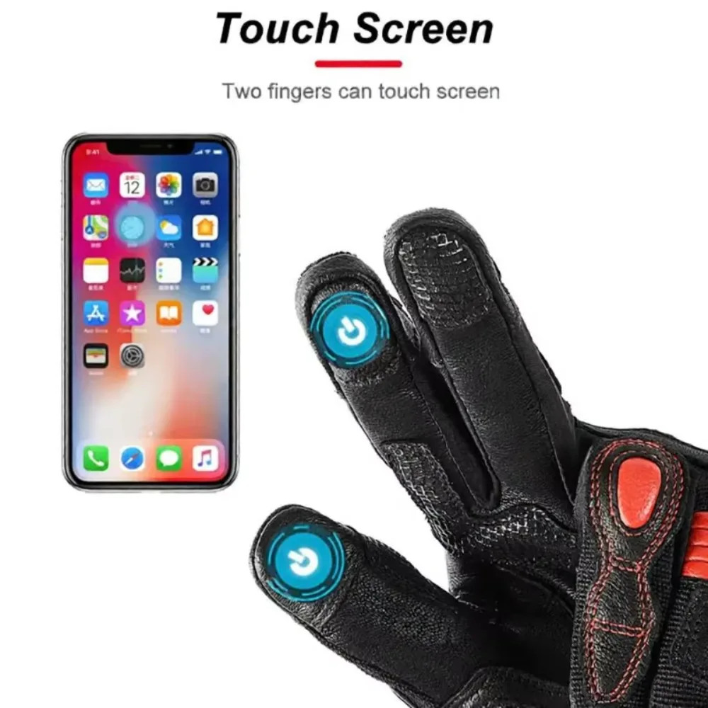 Lady Pink Motorcycle Gloves Women Goat Leather Motocross Racing Luvas Full Finger Scooter Bike Cycling Protective Gloves view 2