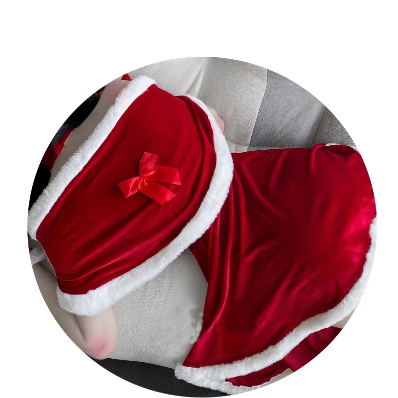 2025 Sexy Christmas Costume Women Dress Xmas Lady Santa Claus Cosplay Lingerie Winter Red Dress Bunny Cosplay Girls Uniform view 3