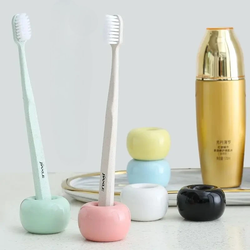 Standing Tooth Brush Cover Caps Ceramic Toothbrush Holder Stand Toothbrush Head Covers Bracket Fish Shaped Bathroom Storage Rack