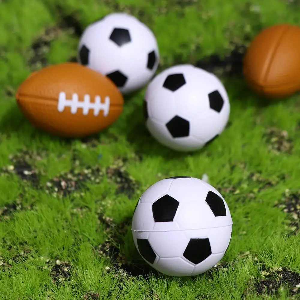 Pelotas hinchables elásticas de Rugby para niños, Mini juguetes de baloncesto de espuma de PU para fútbol, pelota de esponja de PU, pelota para apretar, pelotas de juguete divertidas