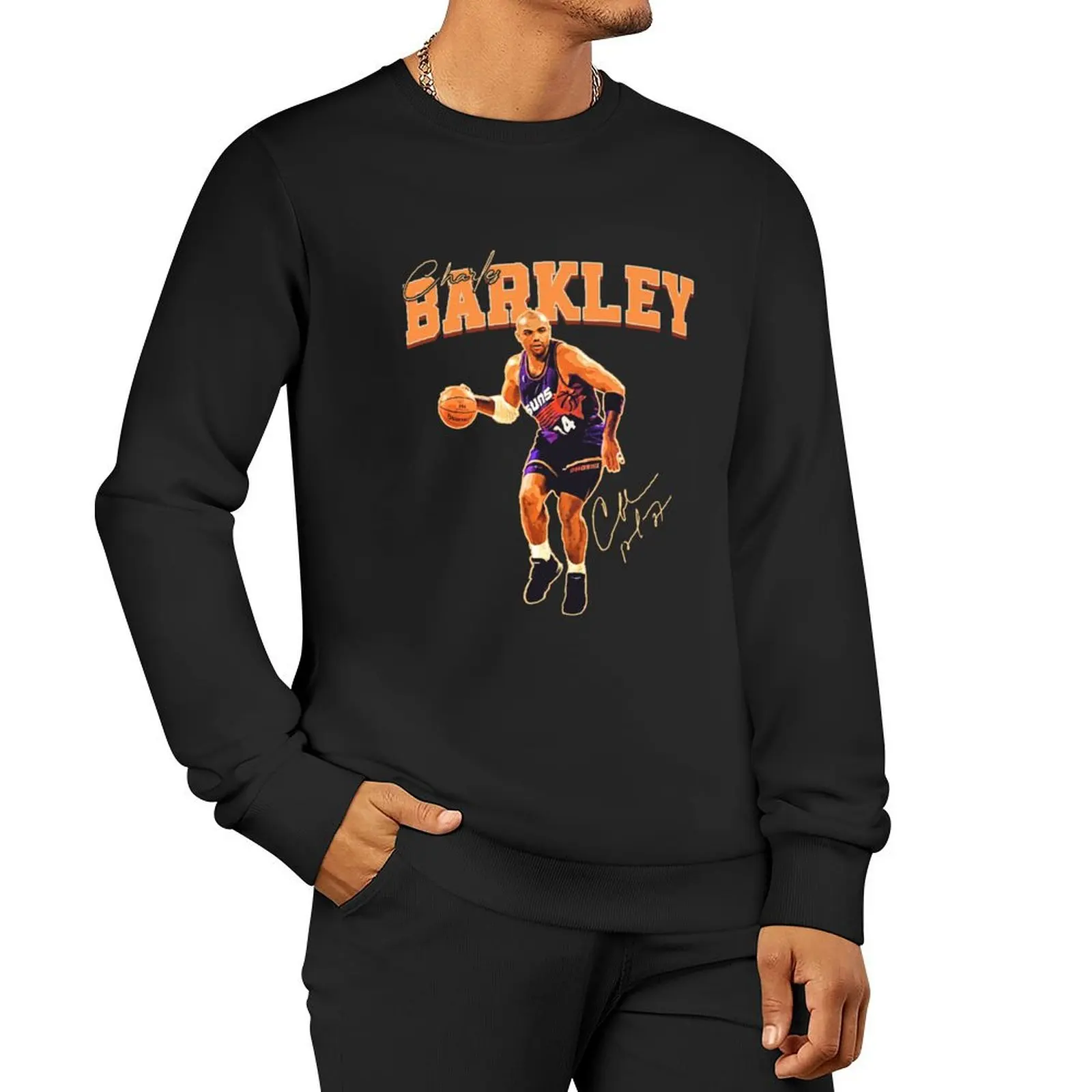 Charles Barkley Chuck Basketball Vintage Retro 80s 90s Rap Style Pullover Hoodie hooded shirt men's sweatshirts