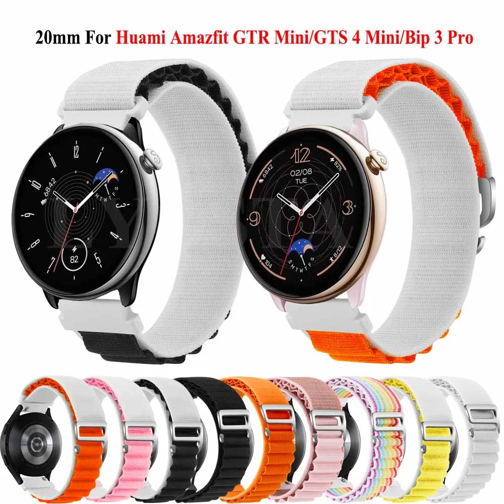 

Replacement Band For Amazfit GTS 4/2 Mini Nylon Strap For Amazfit Bip 3 U S GTS 3 Strap GTR Mini 42mm Strap Bracelet Watchband