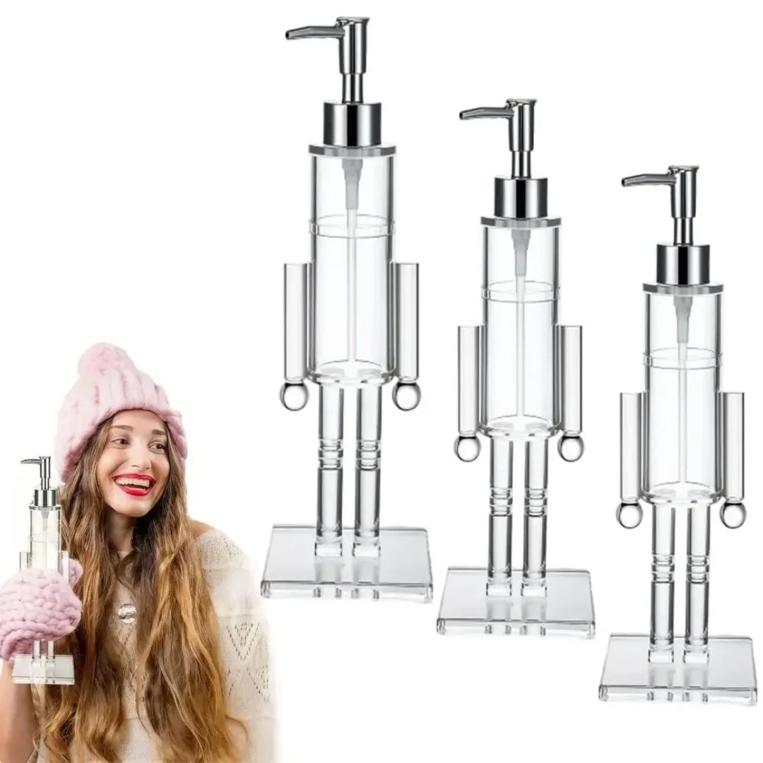 크리스마스 호두까기 인형 비누 디스펜서, 재사용 가능한 호두까기 인형 욕실 장식 로션 용기, 주방 테이블 액세서리