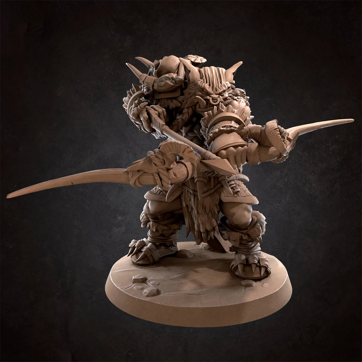 Miniature Resin Model Bear Goblin Vs Human Predator, Hunter, Priest, Hunter Dnd War Chess Unpainted