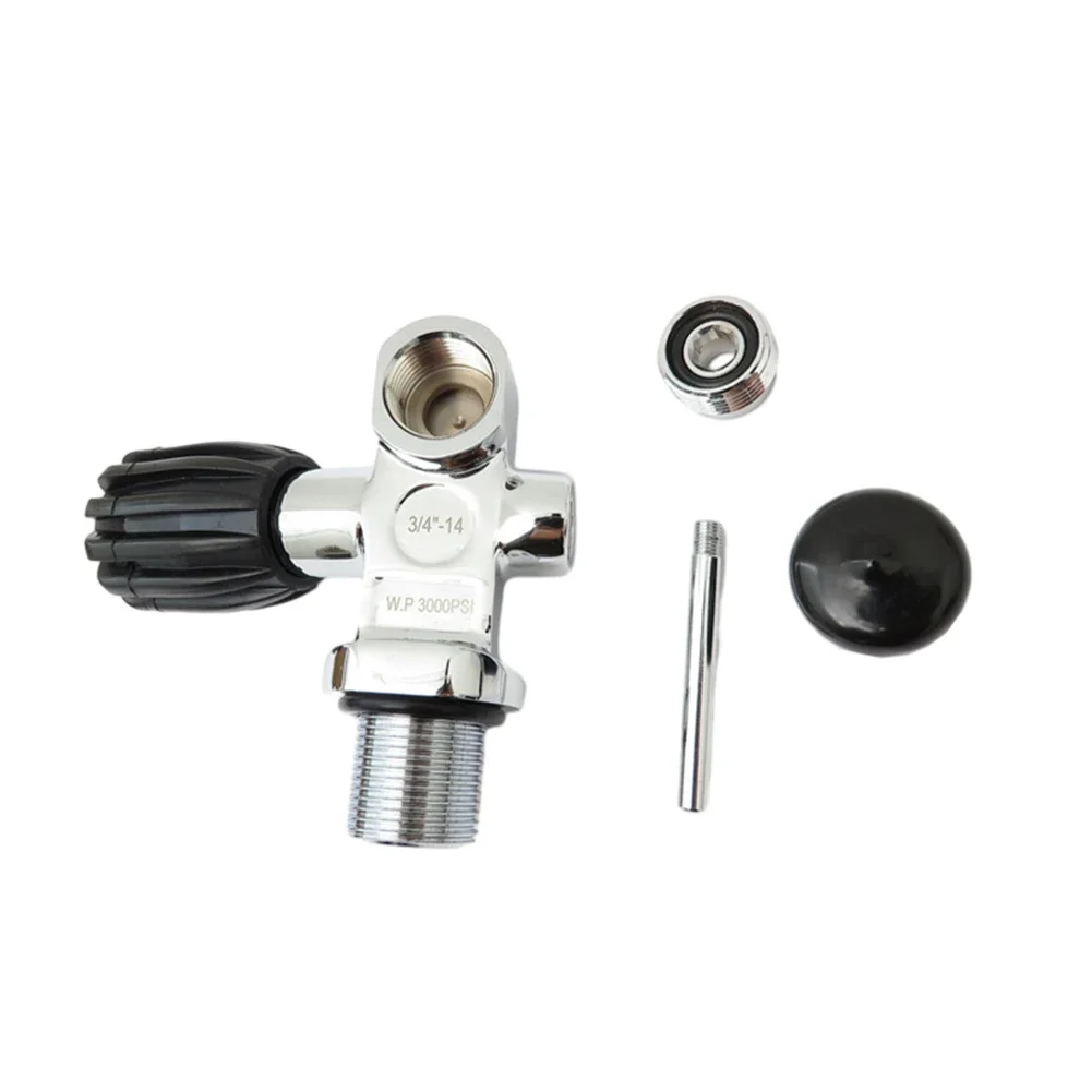 

1pc Diving Valve 10*16cm For Diving Cylinders Tank Cylinder Val 3/4-14 NPS Entry Thread Water Sports Accessories Silver, Black