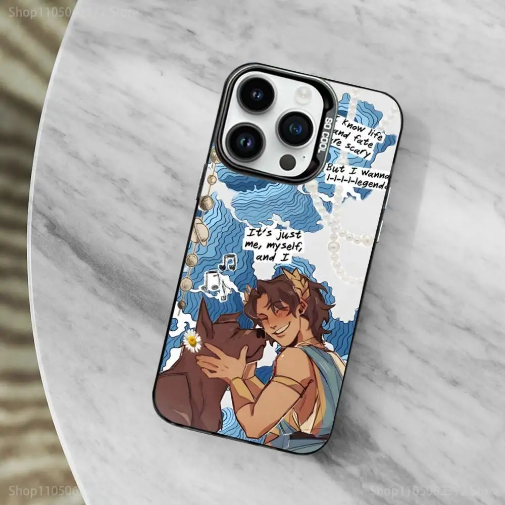 Funda de teléfono The S-Song O-OF Achilles para iPhone 11,12,13,16,14,15, Mini,Pro,XS,MAX, funda negra mate a prueba de golpes