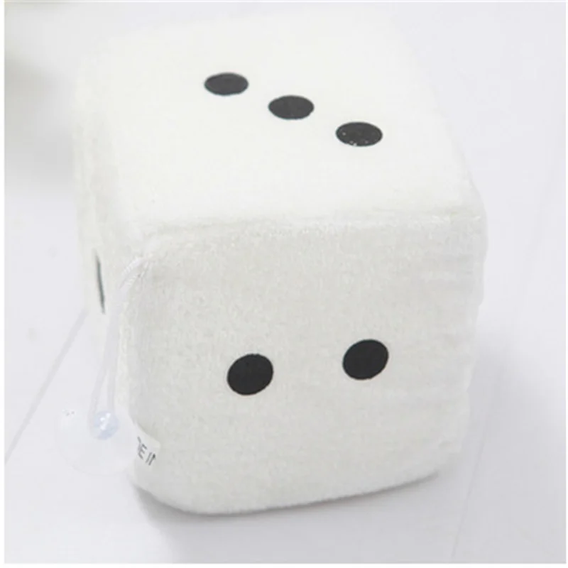 Auto Car Hanging Fuzzy Dice Dots Pendant Decor Velvet Dice Model Decoration Rearview Mirrors Styling Car Accessories Interior