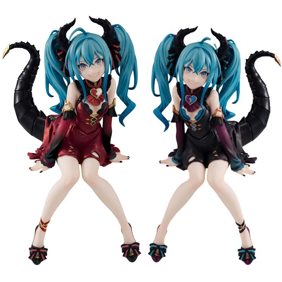 Original Anime Figure FuRyu VOCALOID Hatsune Miku Little Devil Ver. 14cm Cartoon Doll PVC Collection Model Kids Toys Boys Gifts