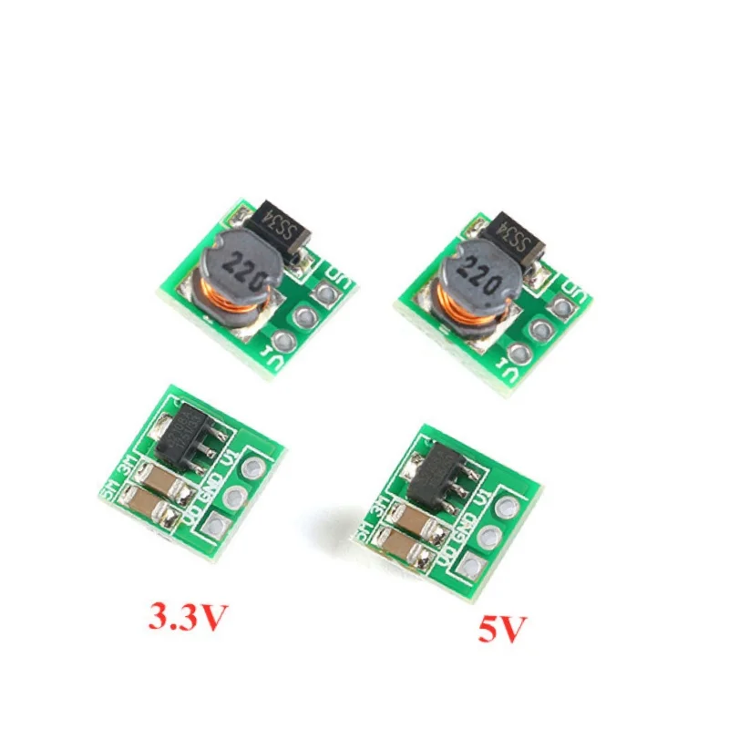 Módulo convertidor de voltaje para Arduino, dispositivo de 5 piezas, 0,9-3,3 V a 3,3 V, 500mA, 0,9-5V a 5V, Mini Step Up Boost, CC a CC