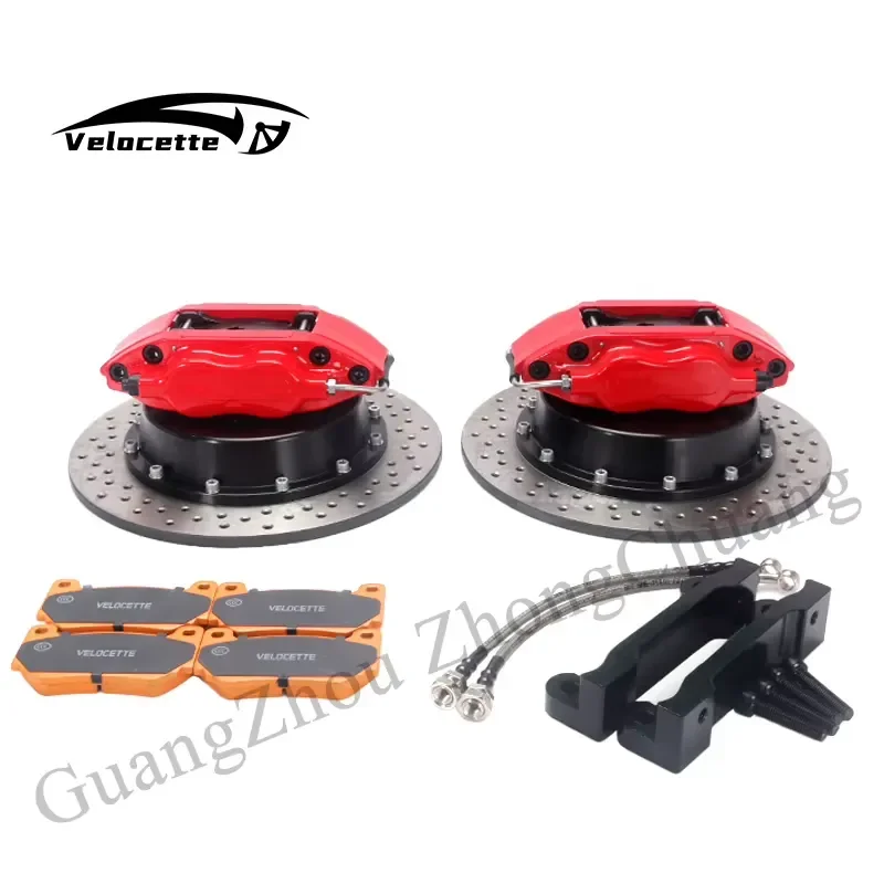 for Chrysler Cherokee Gladiator Big Brake Caliper Kit 4 6 pot 7600 Racing Brake Pads Discs Auto Brake System