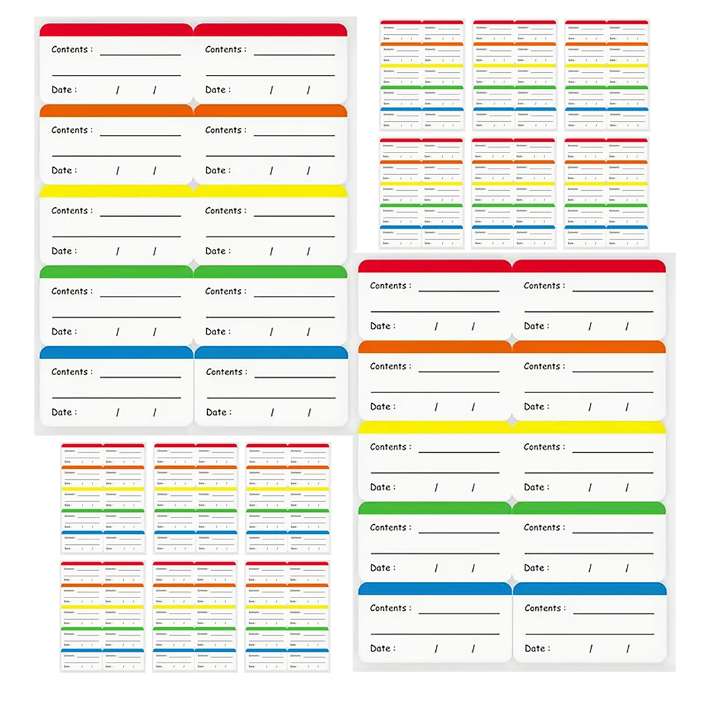 

50 Sheets Food Storage Labels Jar Tags for Containers Freezer Safe Removable Adhesive Stickers Date Tracking Kitchen Pantry