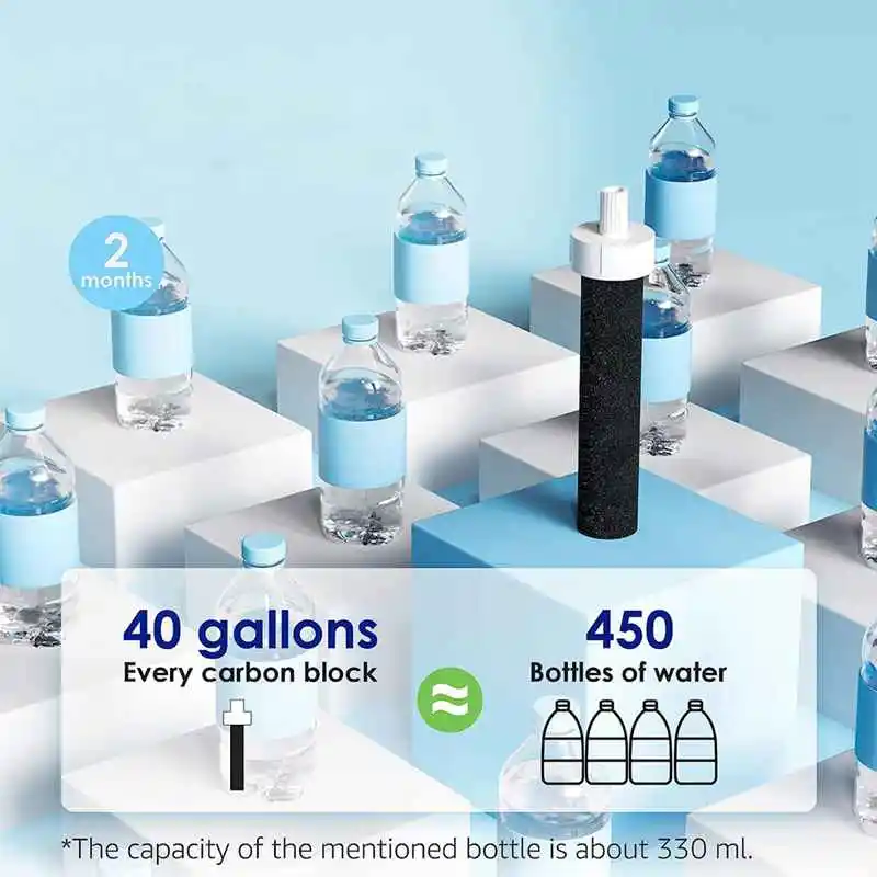 交換部品活性炭水ボトルフィルターbb06、ハードエッジ、スポーツボトルフィルター、10カウント用