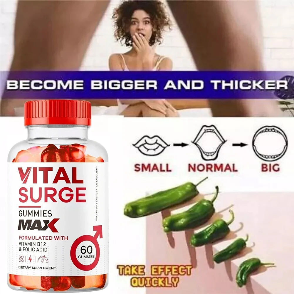 

VITAL SURGE Testo Male Gummies, Vital Surge Male Enhancement Supplement Support Performance Max Maximum Strength for Men