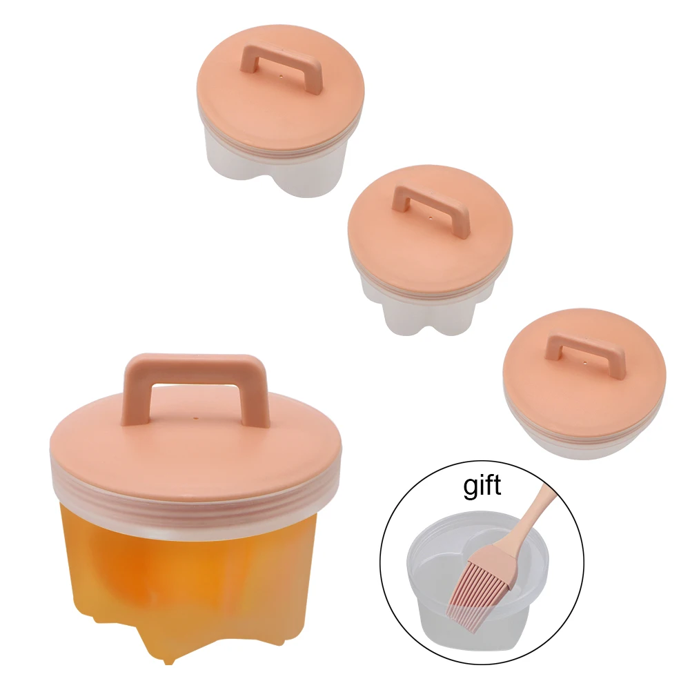 Kitchen Cooking Tool 4 Pcs/Set Cute Egg Cooker Plastic Egg Boiler Cookware Bakeware Tool Egg Mold With Lid Brush