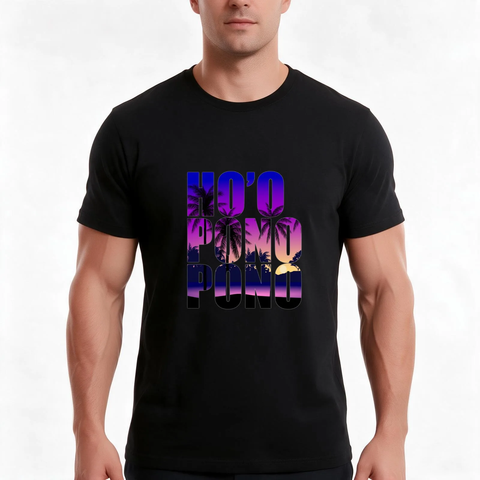 Ho'oponopono -Happiness Transform to Success Hawaiian Style T-Shirt Summer Casual Cotton Tee Oversized Streetwear Tops