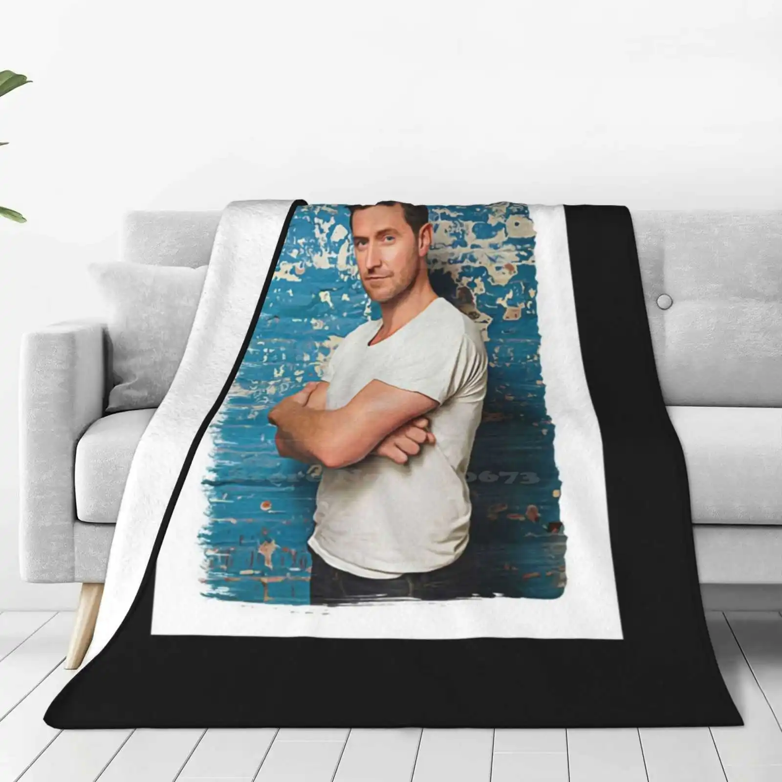 Music Retro Richard Armitage Paint Splash Cool Graphic Gift Creative Design Light Thin Soft Flannel Blanket Music Retro Richard