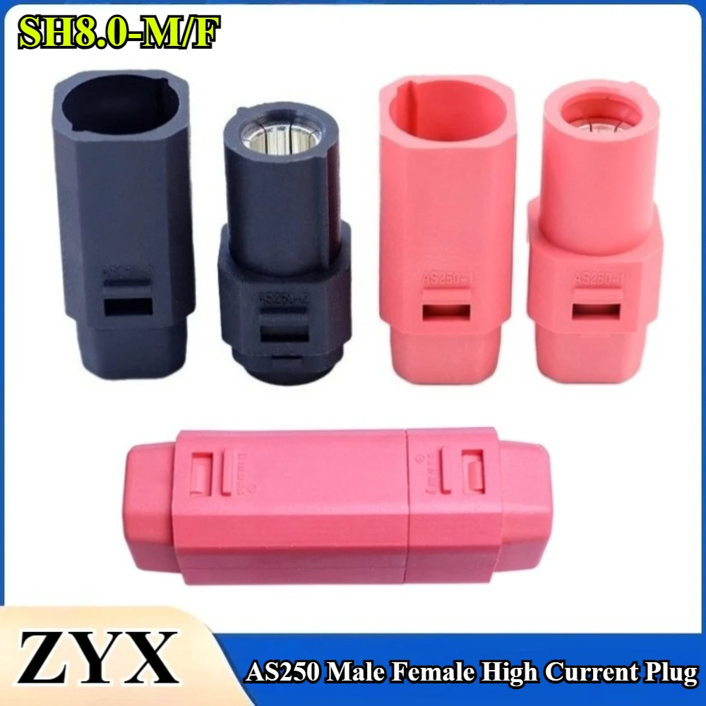 

SH8.0-M/F Flame Retardant Power Plug Male Female High Current Plug AS250-1 AS250-2 8mm for RC Model Battery DC500V 125A 6AWG