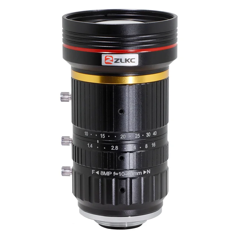 ZLKC 10-40mm Manual Varifocal Lens 1/1.8'' CCTV Camera 8MP C Mount F1.4-F16 Lens for Surveillance Camera High Resolution