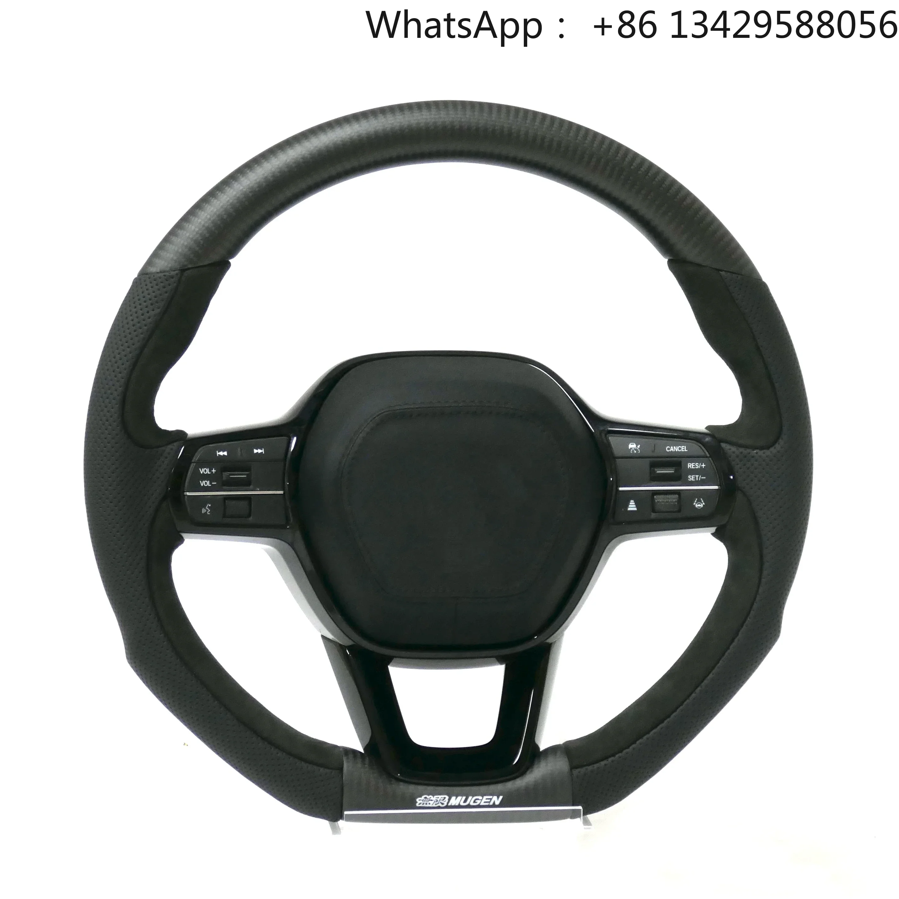 

DIY Custom Honda Genuine Leather Carbon Fiber Steering Wheel Fit for Multi-Function Honda Civic Type R CR-V HR-V