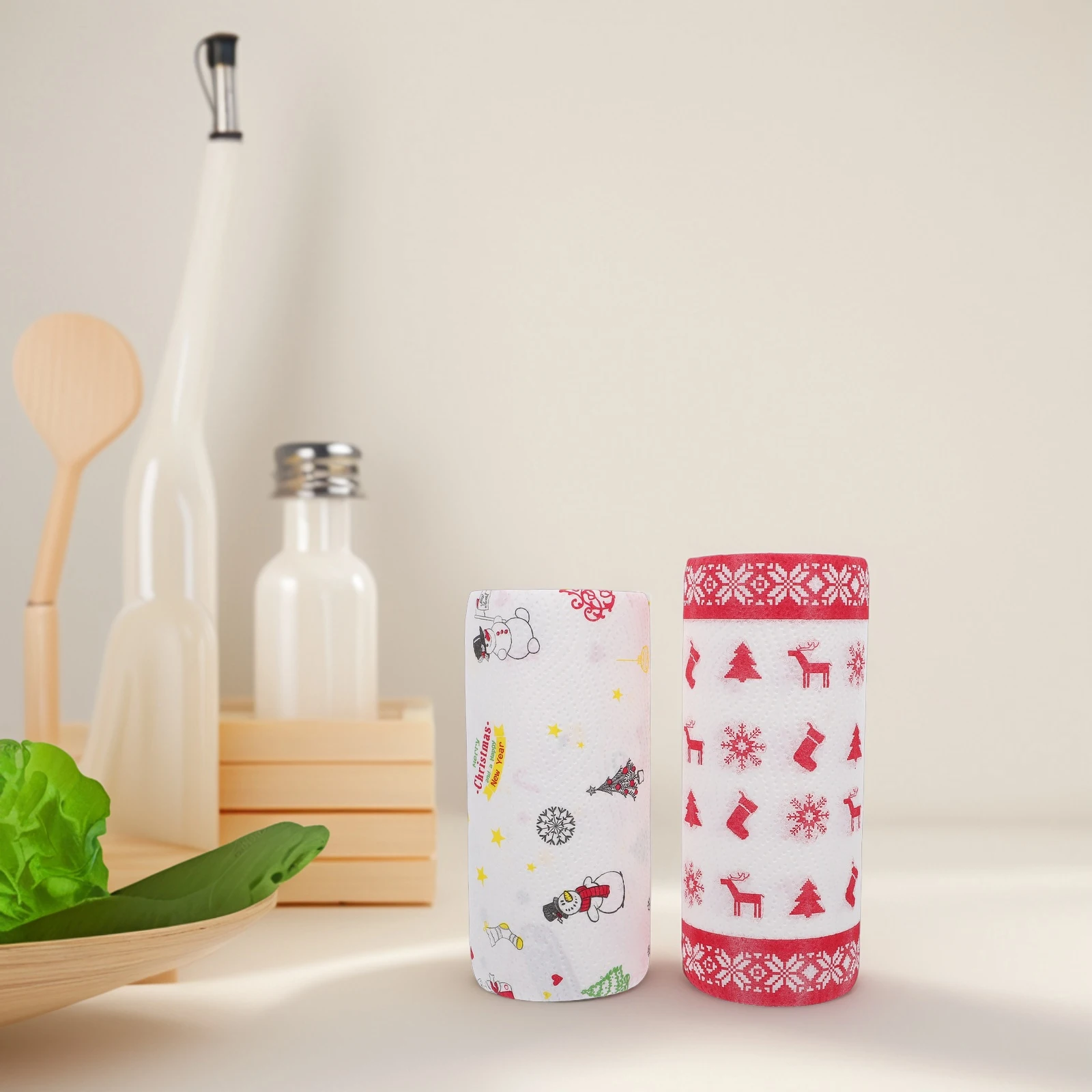 

2 Rolls Kitchen Oil-absorbing Paper Grease Resistant Wrapper Parchment Christmas Food Pad Snacks Disposable Baking Paper Liner