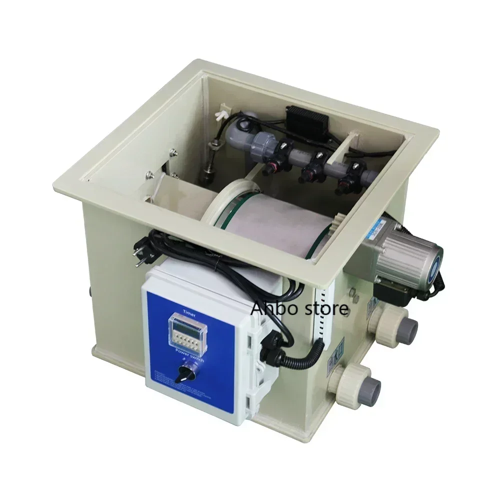 

Аквакультуры koi fihs пруд предварительной фильтр 5 м3 в час маленький мини роторный барабанный фильтр