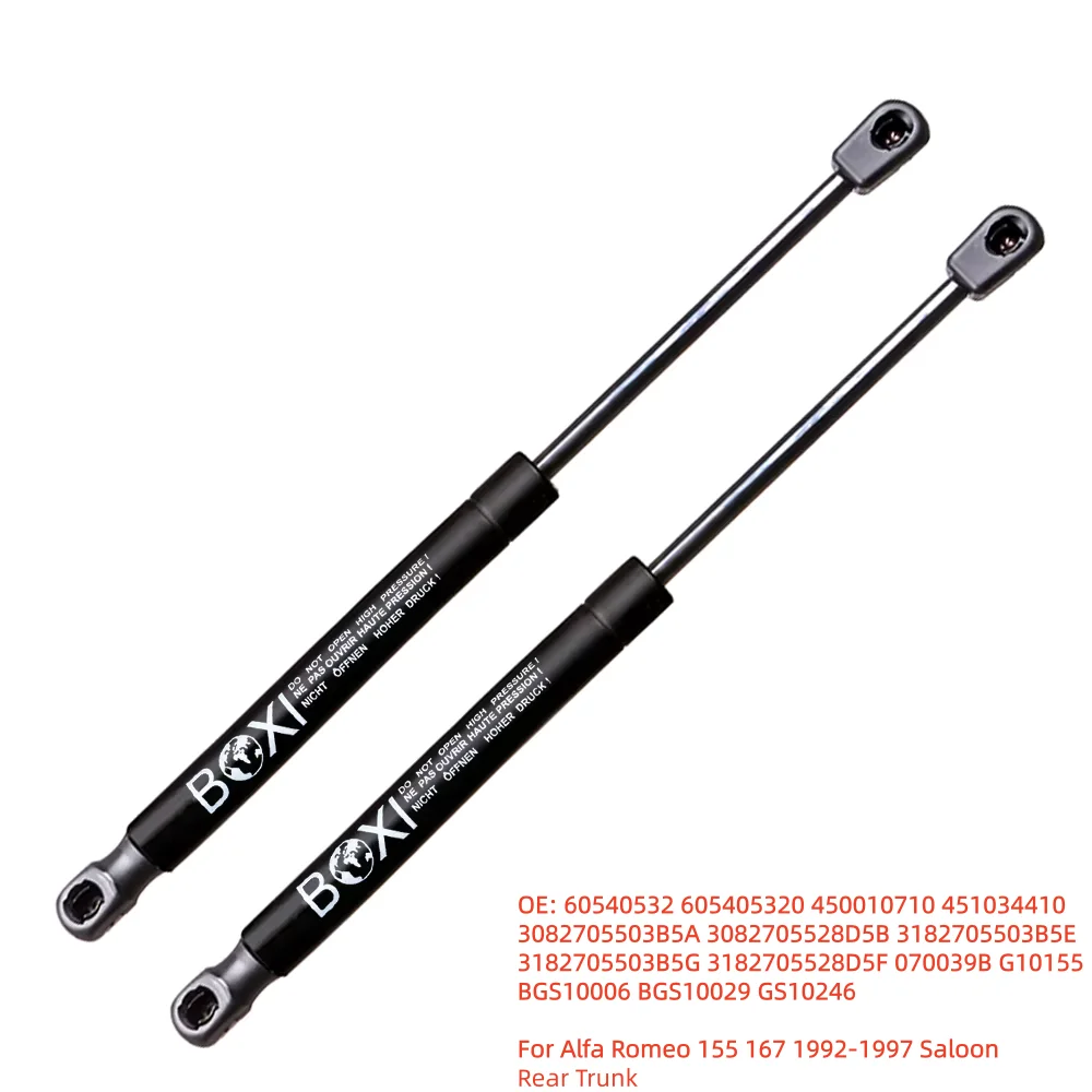 BOXI 2pcs Trunk Gas Spring Shock Lift Strut Support Bar 60540532 605405320 For Alfa Romeo 155 167 1992-1997 Saloon Lift Struts