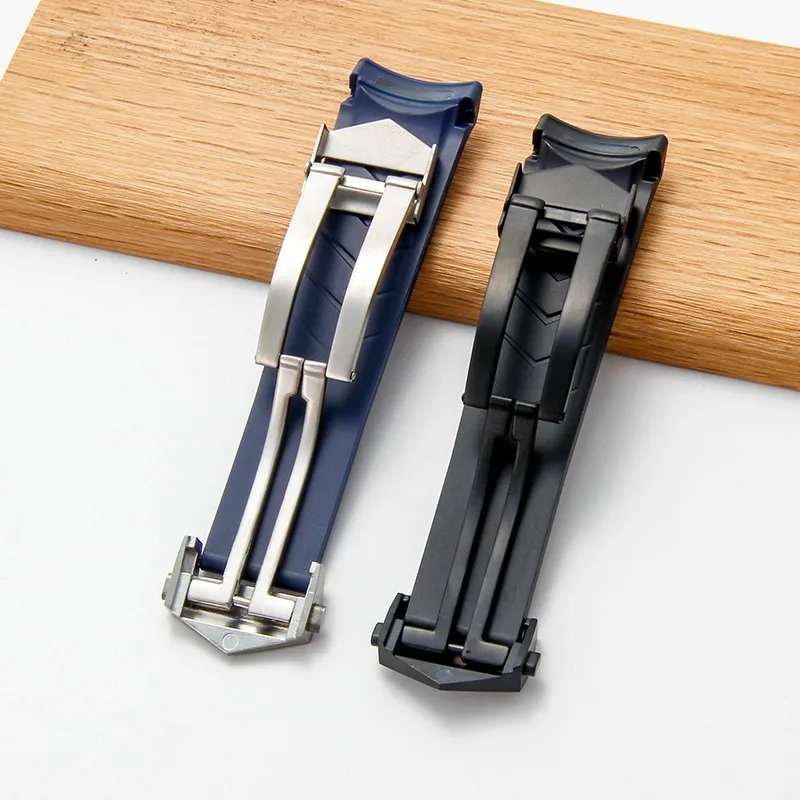 ل TA-G هوير AQUARACER 43 مللي متر لوحة الاتصال WAY201A WAY211C WAY201B منحني الفم حزام ساعة سيليكون أسود أزرق سوار الغوص