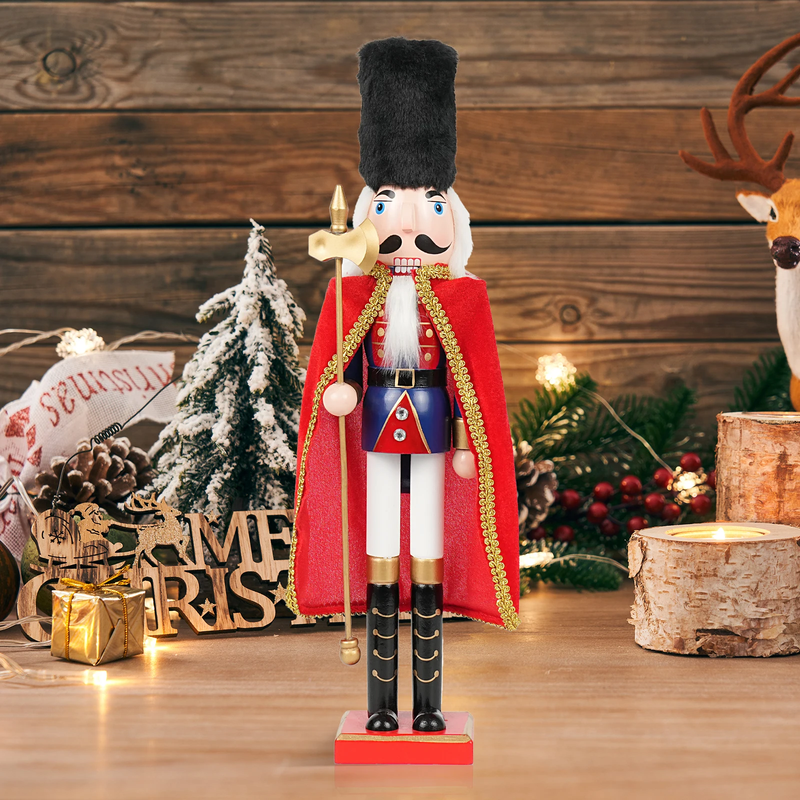 

2025 Handmade Nutcracker Soldier - Perfect Christmas Desktop Centerpiece