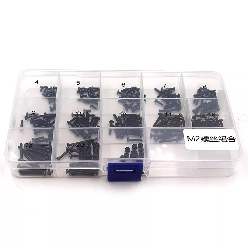 Parafuso de drone de alta resistência, cabeça redonda, hexágono 10.9, grau m3 m2, conjunto de porca com m2x4 m2x5 m2x6 m2x7 m2x8 m2x9 m2x10 m2x12 m2x14