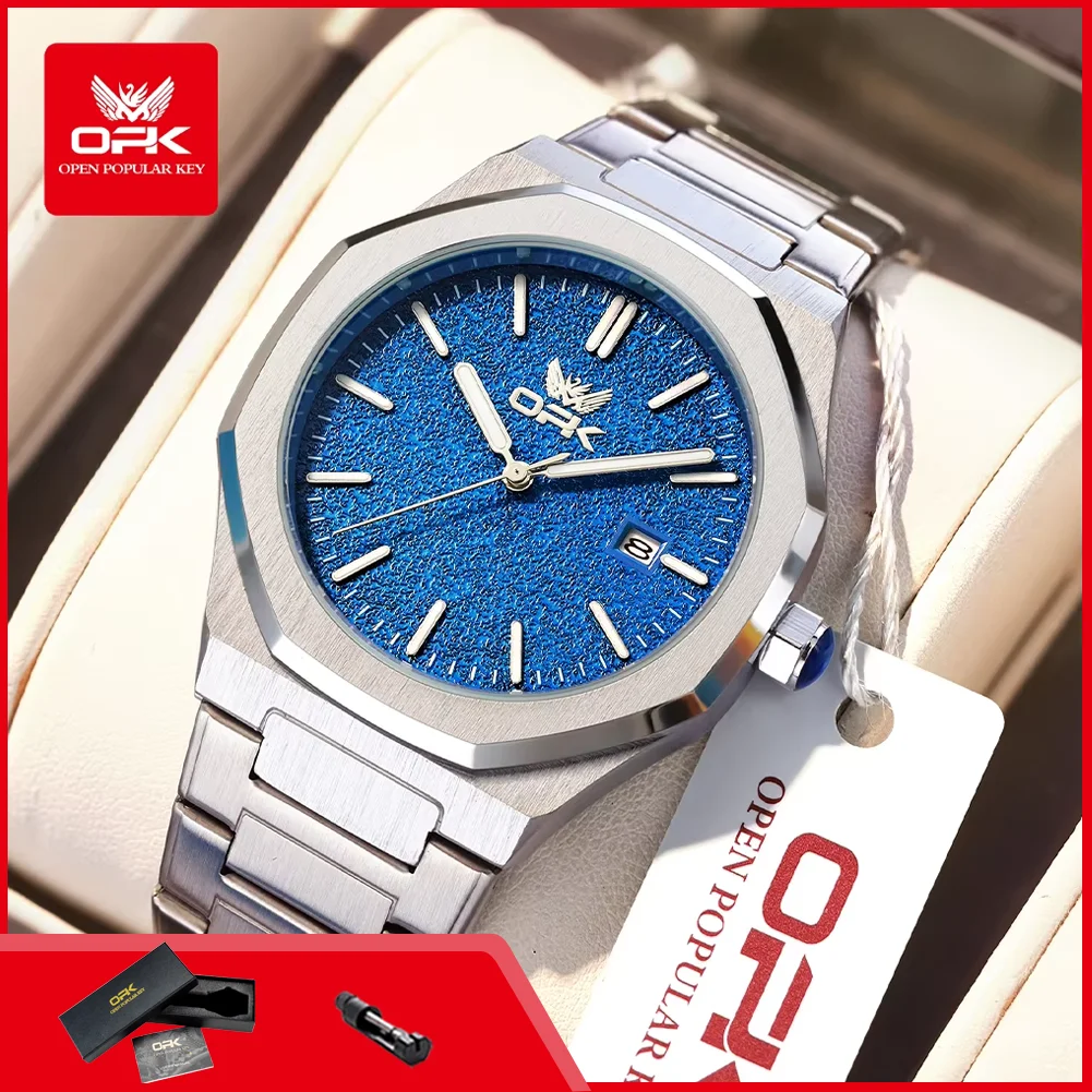 OPK 6046 Best Seller Quartz Wristwatches for Men Simple Fashion Waterproof Men's Watches Original Steel Strap Man Watch Luminous