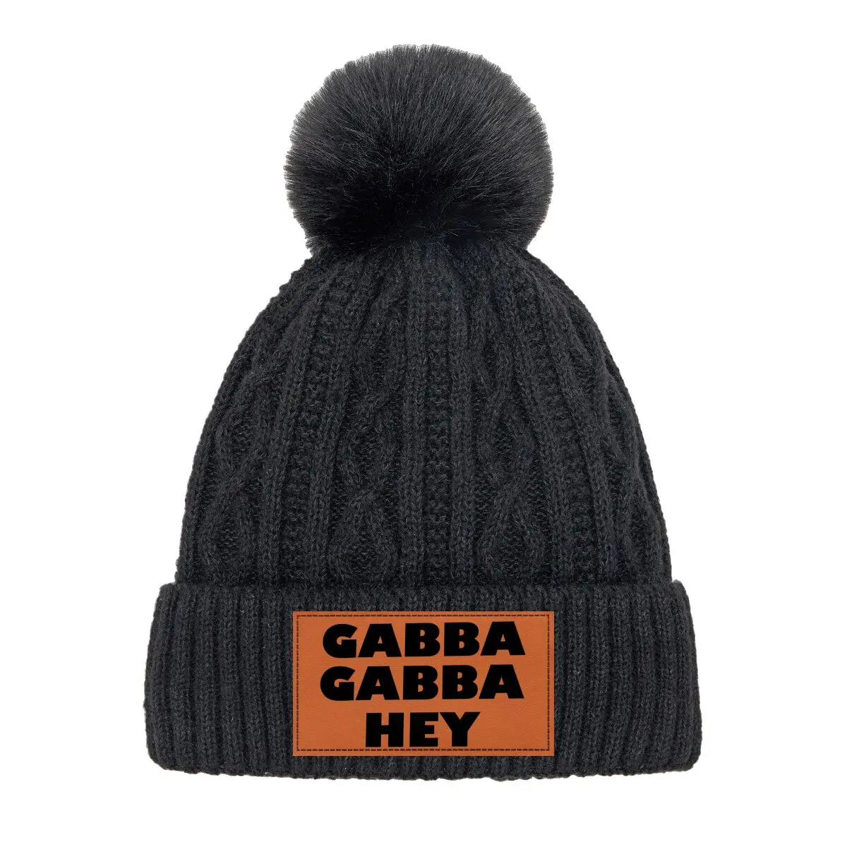 Gabba Hey Gorro con pompón engrosado para clima frío al aire libre