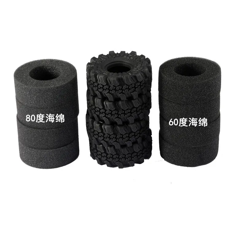 1 Inch Widen Tires+sponge 60x25mm 1/24 Rc Crawler Truck Car Parts For 1/24 Axial Scx24 Fms Fms24 1/18 Traxxas Trx4m Defender