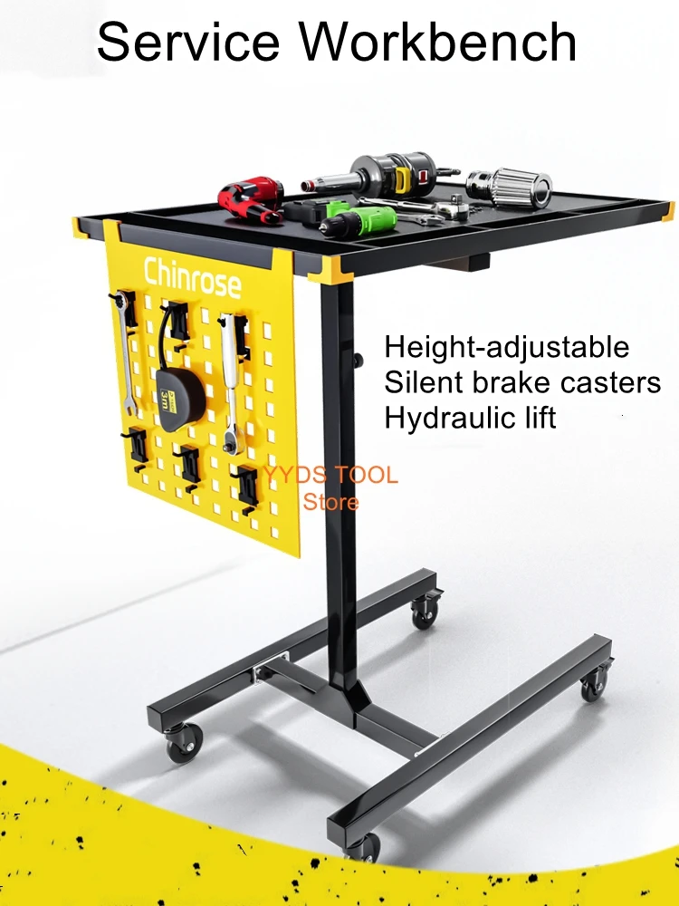 Lifting Workbench Engine Repair Parts Storage Workshop Mobile Tool Cart Hand Truck Automotive Repair Tools