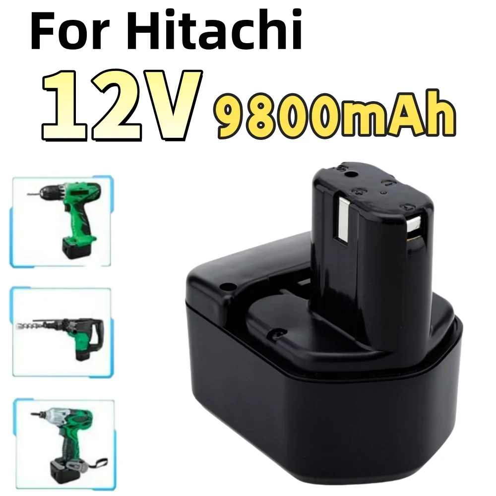 For Hitachi 12V 9800mAh Rechargeble Battery,  Compatible EB1214S EB1220BL EB1212S WR12DMR CD4D DH15DV C5D, DS12