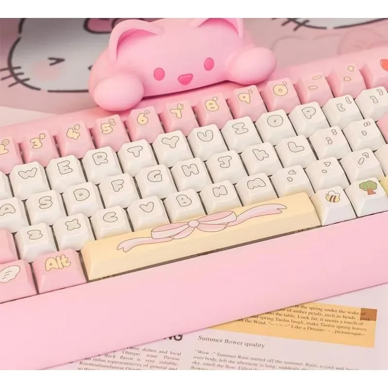 NEW Sanrio Kawaii hello kitty Cinnamoroll Keycaps PBT Mechanical Keyboard Key Caps CHERRY Highly NEW Year gift