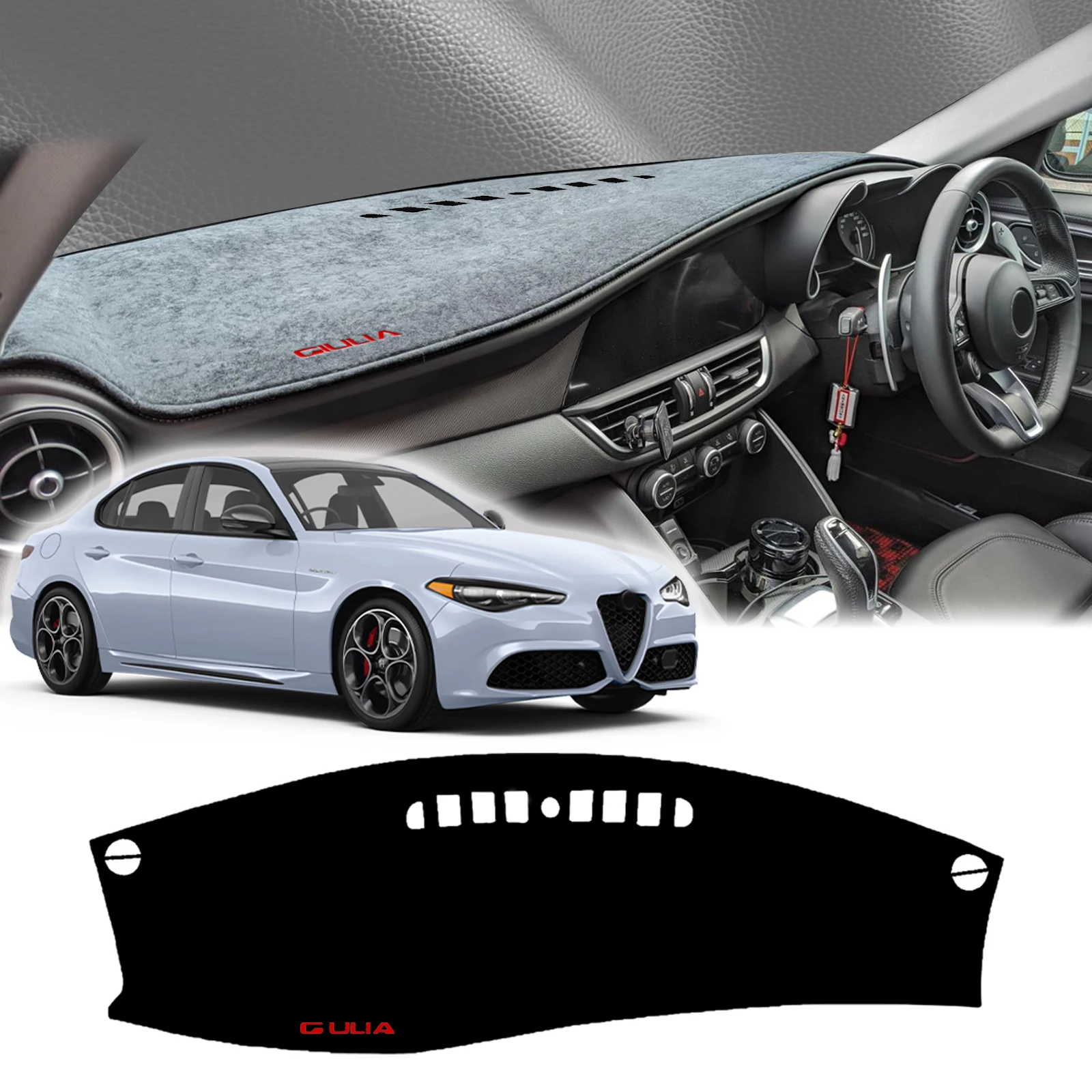 

fit for Alfa Romeo Giulia 952 2017 2018 2019-2022 Car Accessories Protective Carpet Dashmat Dashboard Cover Pad DashMat Sunshade