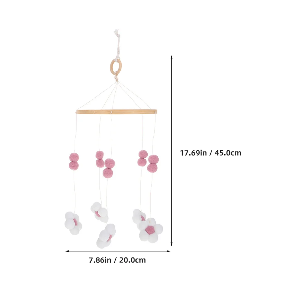 2Pcs Baby Nursery Decoration Boho Crib Mobile Nordic Flower Handmade Wind Chime Baby Bed Mobile for Girls