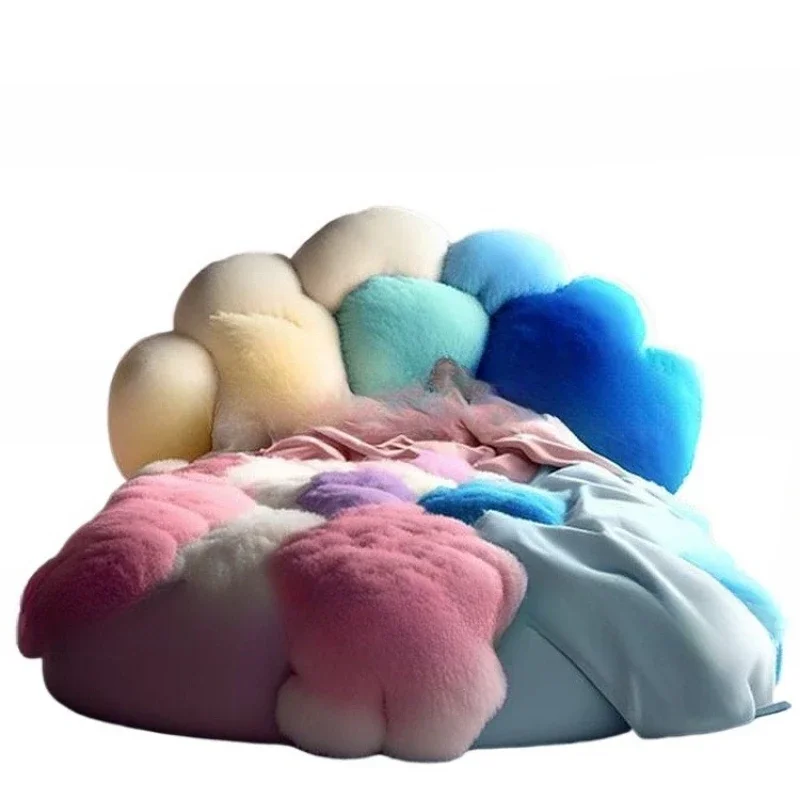 Dopamine double bed, cream system, French light luxury round bed
