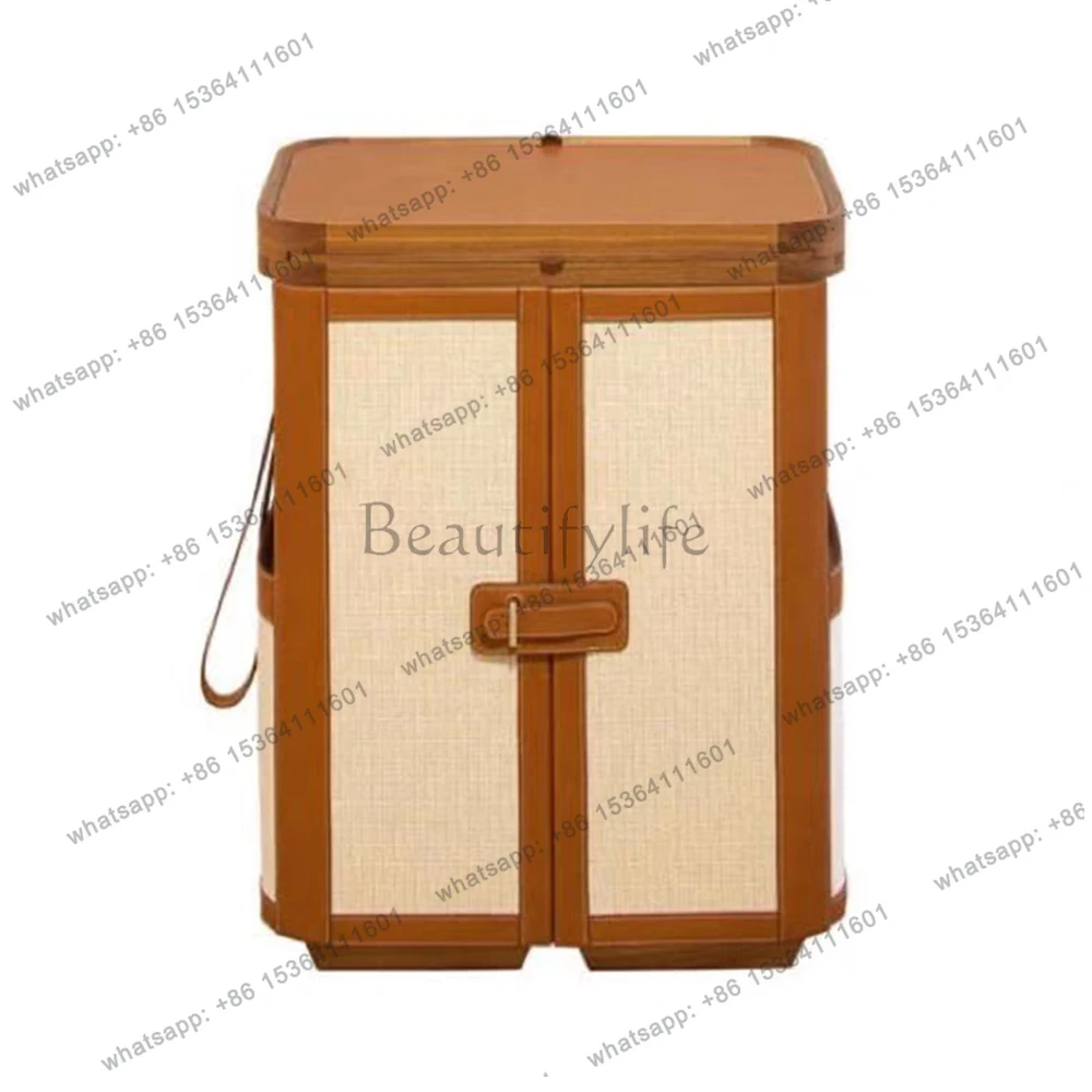 Light luxury simple removable desk cabinet designer multi-functional dressing table villa luxury art fashion side cabinet