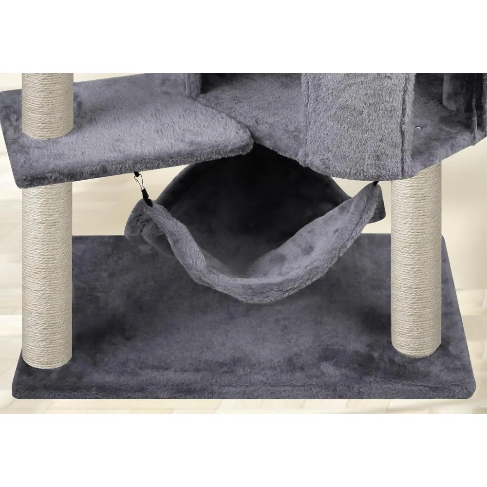 Imagem -06 - Cat Tree com Grande Hammock Condomínio Grey Mais Recente