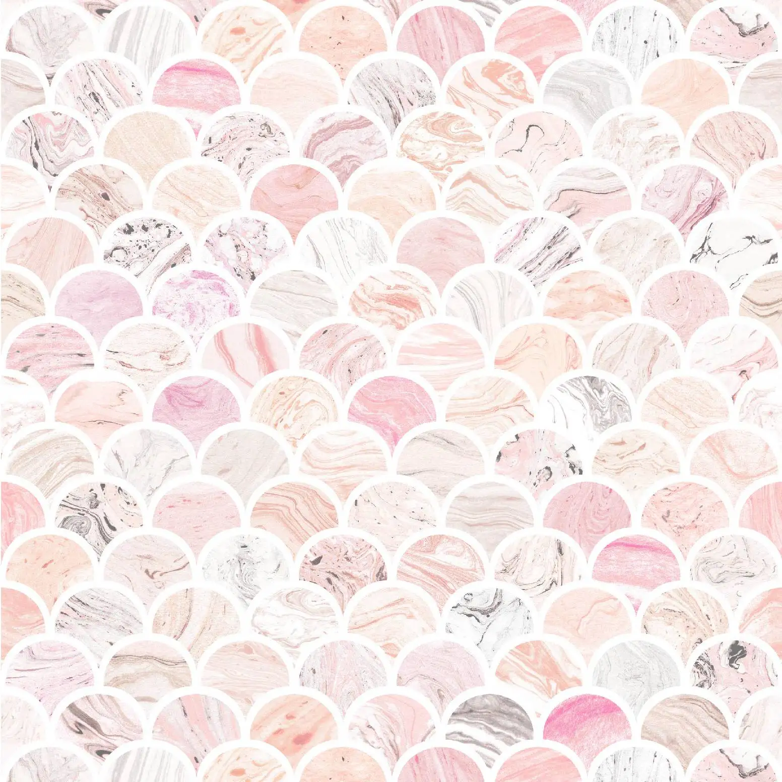 

Mermaid Scales Peel and Stick Wallpaper Light Pink Waves Self Adhesive Wallpaper Removable Contact Paper for Cabinets Drawers