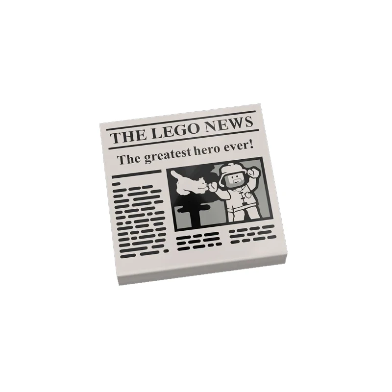 10pcs MOC Building Blocks 3068 Printed News Newspaper Basic Components Creative Building Blocks Parts