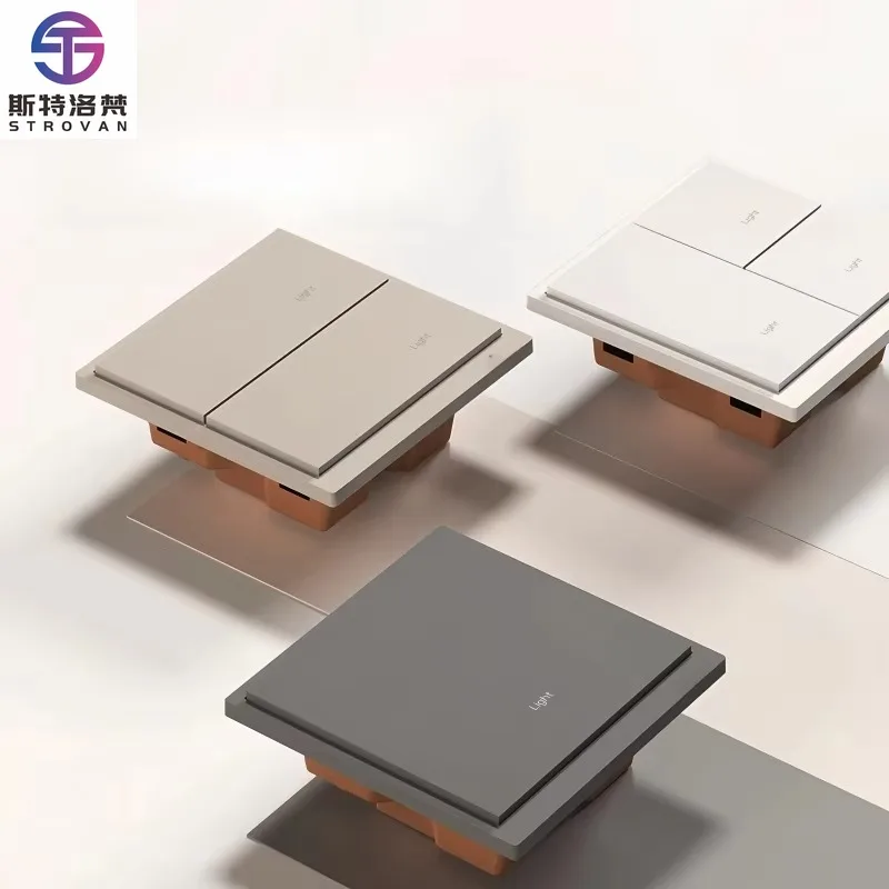 

Modern Style European Standard Network 220V Custom Color PC Panel Fireproof Wall Smart Life 10A